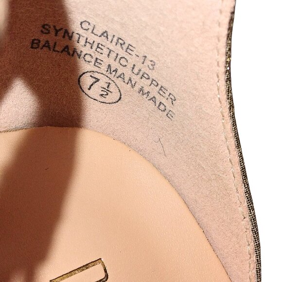 DE BLOSSOM COLLECTION CHAMPAGNE SHIMMER PLATFORM HIGH HEELS - SIZE 7.5 - Picture 7 of 9